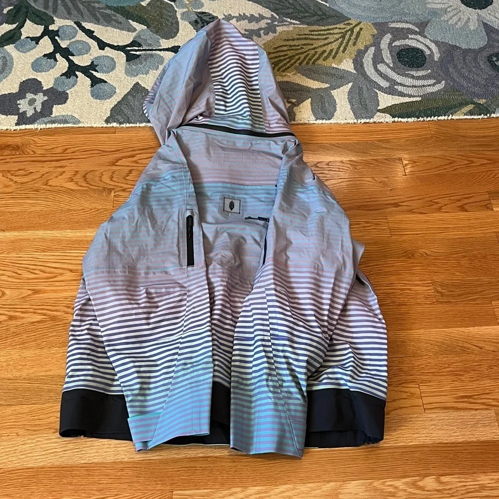 Free People Movement Blizzard Bliss Printed Pullover Waterproof Jacket Large NEW